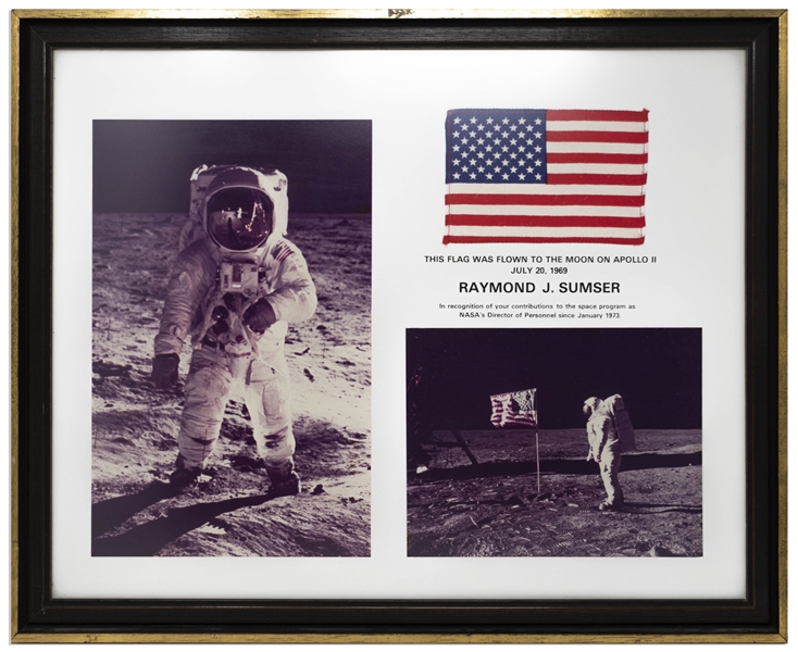 Lot Detail Apollo 11 Us Flag Flown To The Moon